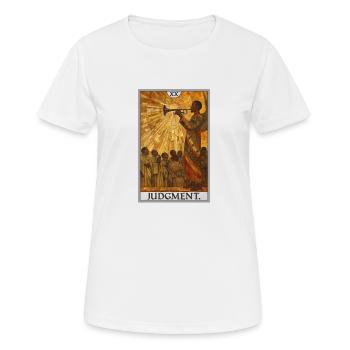Tarotkarten Tarotkarte 20 Judgment Gericht - Frauen T-Shirt atmungsaktiv - Weiß - Vorne - AI Model Female 172 dark (172cm)