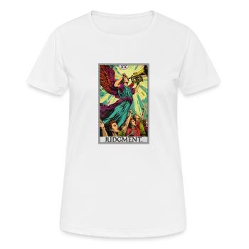 Tarotkarten Tarotkarte 20 Judgment Gericht - Frauen T-Shirt atmungsaktiv - Weiß - Vorne - AI Model Female 172 dark (172cm)