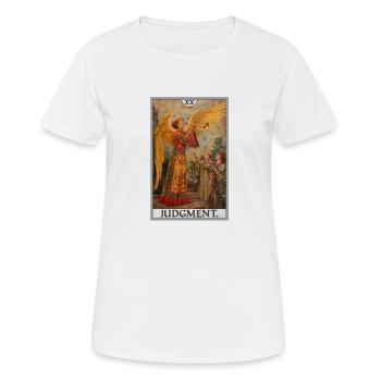 Tarotkarten Tarotkarte 20 Judgment Gericht - Frauen T-Shirt atmungsaktiv - Weiß - Vorne - AI Model Female 172 dark (172cm)