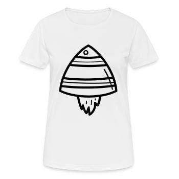 flying saucer - Women's Breathable T-Shirt - white - Front - AI Model Female 172 dark (172cm)
