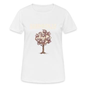 Baumwolle Schafe für einen Schafliebhaber - Frauen T-Shirt atmungsaktiv - Weiß - Vorne - AI Model Female 172 dark (172cm)
