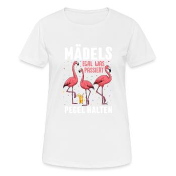 Les filles, peu importe ce qui se passe Maintenir les niveaux - T-shirt respirant Femme - blanc - Devant - AI Model Female 172 dark (172cm)