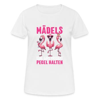 Les filles, peu importe ce qui se passe Maintenir les niveaux - T-shirt respirant Femme - blanc - Devant - AI Model Female 172 dark (172cm)