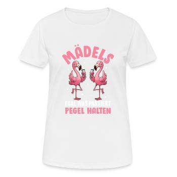 Les filles, peu importe ce qui se passe Maintenir les niveaux - T-shirt respirant Femme - blanc - Devant - AI Model Female 172 dark (172cm)