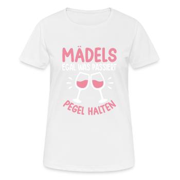 Les filles, peu importe ce qui se passe Maintenir les niveaux - T-shirt respirant Femme - blanc - Devant - AI Model Female 172 dark (172cm)