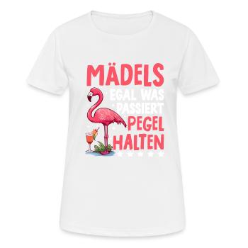 Les filles, peu importe ce qui se passe Maintenir les niveaux - T-shirt respirant Femme - blanc - Devant - AI Model Female 172 dark (172cm)