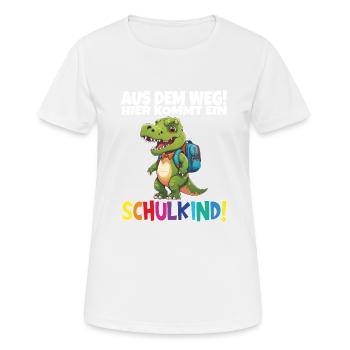 Écolier 2024 entrant à l'école - T-shirt respirant Femme - blanc - Devant - AI Model Female 172 dark (172cm)