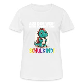 Écolier 2024 entrant à l'école - T-shirt respirant Femme - blanc - Devant - AI Model Female 172 dark (172cm)