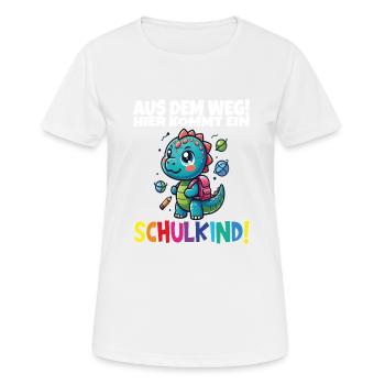 Écolier 2024 entrant à l'école - T-shirt respirant Femme - blanc - Devant - AI Model Female 172 dark (172cm)
