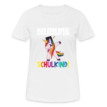 Écolier 2024 entrant à l'école - T-shirt respirant Femme - blanc - Devant - AI Model Female 172 dark (172cm)