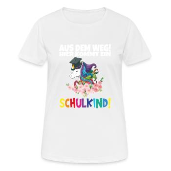 Écolier 2024 entrant à l'école - T-shirt respirant Femme - blanc - Devant - AI Model Female 172 dark (172cm)