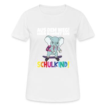 Écolier 2024 entrant à l'école - T-shirt respirant Femme - blanc - Devant - AI Model Female 172 dark (172cm)