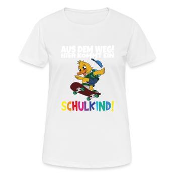 Écolier 2024 entrant à l'école - T-shirt respirant Femme - blanc - Devant - AI Model Female 172 dark (172cm)
