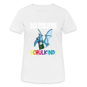 Écolier 2024 entrant à l'école - T-shirt respirant Femme - blanc - Devant - AI Model Female 172 dark (172cm)