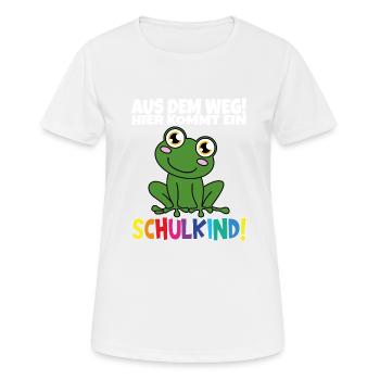 Écolier 2024 entrant à l'école - T-shirt respirant Femme - blanc - Devant - AI Model Female 172 dark (172cm)