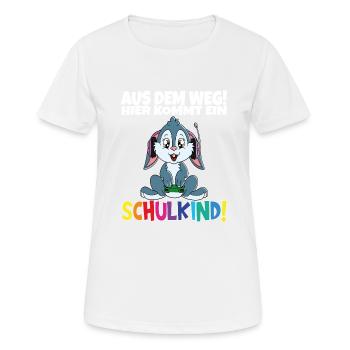Écolier 2024 entrant à l'école - T-shirt respirant Femme - blanc - Devant - AI Model Female 172 dark (172cm)