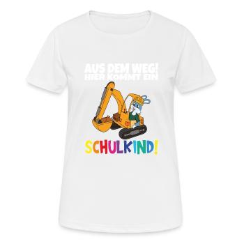 Écolier 2024 entrant à l'école - T-shirt respirant Femme - blanc - Devant - AI Model Female 172 dark (172cm)
