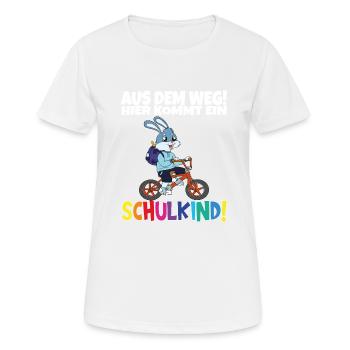 Écolier 2024 entrant à l'école - T-shirt respirant Femme - blanc - Devant - AI Model Female 172 dark (172cm)