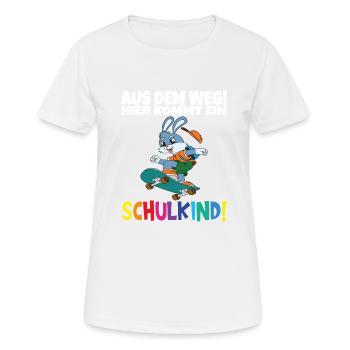 Écolier 2024 entrant à l'école - T-shirt respirant Femme - blanc - Devant - AI Model Female 172 dark (172cm)