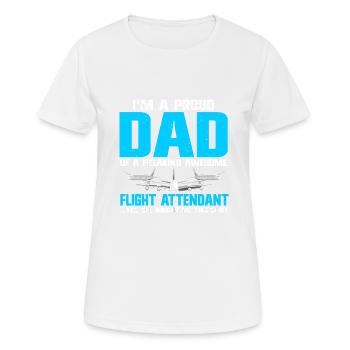 Hôtesse de l’air Hôtesse de l’air Hôtesse de l’air - T-shirt respirant Femme - blanc - Devant - AI Model Female 172 dark (172cm)