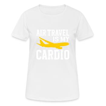 Hôtesse de l’air Hôtesse de l’air Hôtesse de l’air - T-shirt respirant Femme - blanc - Devant - AI Model Female 172 dark (172cm)