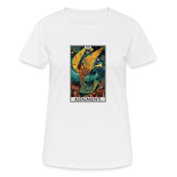 Tarotkarten Tarotkarte 20 Judgment Gericht - Frauen T-Shirt atmungsaktiv - Weiß - Vorne - AI Model Female 172 dark (172cm)