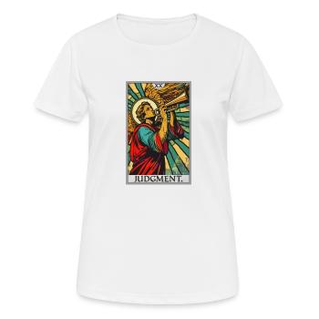 Tarotkarten Tarotkarte 20 Judgment Gericht - Frauen T-Shirt atmungsaktiv - Weiß - Vorne - AI Model Female 172 dark (172cm)
