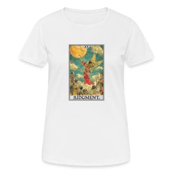 Tarotkarten Tarotkarte 20 Judgment Gericht - Frauen T-Shirt atmungsaktiv - Weiß - Vorne - AI Model Female 172 dark (172cm)
