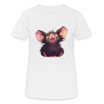 Aye-Aye Finger Animals Finger Animal - T-shirt respirant Femme - blanc - Devant - AI Model Female 172 dark (172cm)