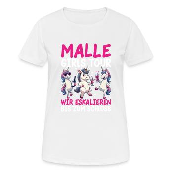 Malle Girls Tour Nous intensifions jusqu’à la fin - T-shirt respirant Femme - blanc - Devant - AI Model Female 172 dark (172cm)