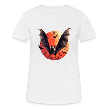Chauve-souris Chauve-souris - T-shirt respirant Femme - blanc - Devant - AI Model Female 172 dark (172cm)
