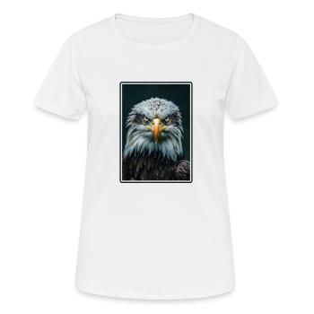 Pygargue à tête blanche Weißkopfseeadler - T-shirt respirant Femme - blanc - Devant - AI Model Female 172 dark (172cm)