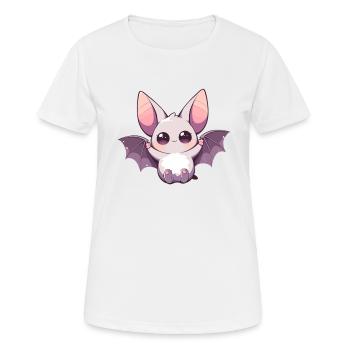 Chauve-souris Chauve-souris - T-shirt respirant Femme - blanc - Devant - AI Model Female 172 dark (172cm)