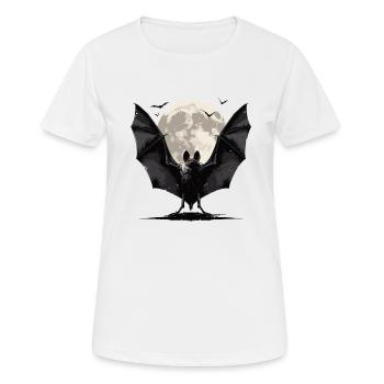 Chauve-souris Chauve-souris - T-shirt respirant Femme - blanc - Devant - AI Model Female 172 dark (172cm)
