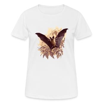 Chauve-souris Chauve-souris - T-shirt respirant Femme - blanc - Devant - AI Model Female 172 dark (172cm)