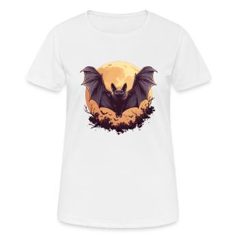 Chauve-souris Chauve-souris - T-shirt respirant Femme - blanc - Devant - AI Model Female 172 dark (172cm)