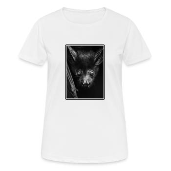 Chauve-souris Chauve-souris - T-shirt respirant Femme - blanc - Devant - AI Model Female 172 dark (172cm)