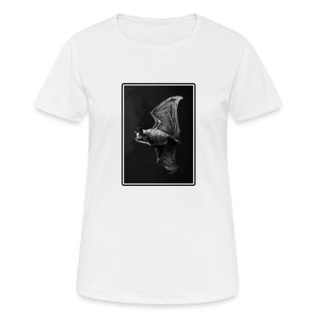 Chauve-souris Chauve-souris - T-shirt respirant Femme - blanc - Devant - AI Model Female 172 dark (172cm)