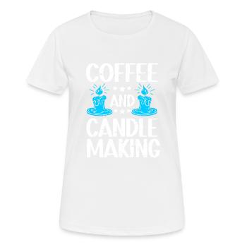 Fabricant de bougies Fabrication de bougies - T-shirt respirant Femme - blanc - Devant - AI Model Female 172 dark (172cm)