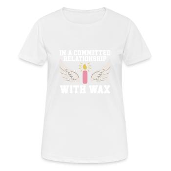 Fabricant de bougies Fabrication de bougies - T-shirt respirant Femme - blanc - Devant - AI Model Female 172 dark (172cm)