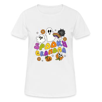 Spooky Grandma - Frauen T-Shirt atmungsaktiv - Weiß - Vorne - AI Model Female 172 dark (172cm)