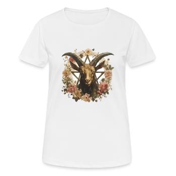 Ziege Luzifer Okkult Teufel Satan für Heavy Metal - Frauen T-Shirt atmungsaktiv - Weiß - Vorne - AI Model Female 172 dark (172cm)