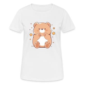 Bear Bären Bär - Frauen T-Shirt atmungsaktiv - Weiß - Vorne - AI Model Female 172 dark (172cm)