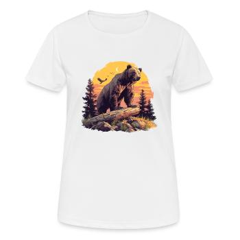 Bear Bären Bär - Frauen T-Shirt atmungsaktiv - Weiß - Vorne - AI Model Female 172 dark (172cm)
