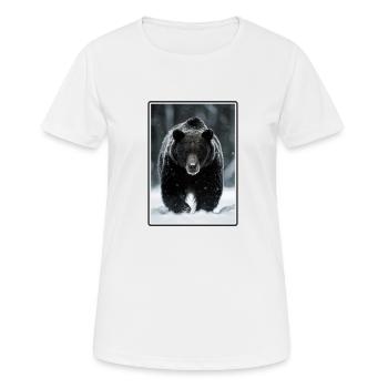 Bear Bären Bär - Frauen T-Shirt atmungsaktiv - Weiß - Vorne - AI Model Female 172 dark (172cm)