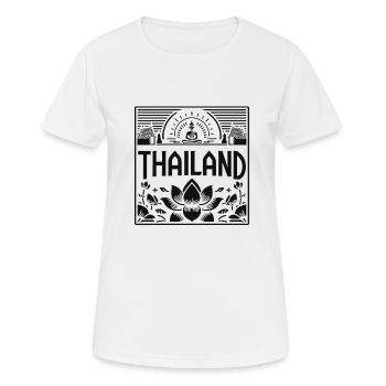 Pagode spirituelle thaïlandaise pour éléphants Thaïlande - T-shirt respirant Femme - blanc - Devant - AI Model Female 172 dark (172cm)
