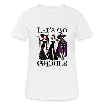 Costume de sorcière d’Halloween Balai de sorcière - T-shirt respirant Femme - blanc - Devant - AI Model Female 172 dark (172cm)