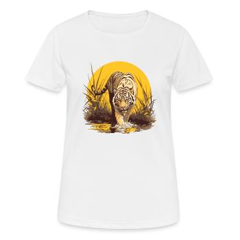 Tigre du Bengale Roi Tigre - T-shirt respirant Femme - blanc - Devant - AI Model Female 172 dark (172cm)
