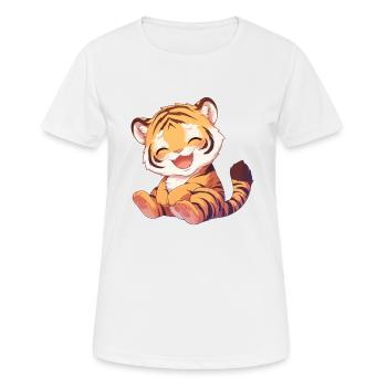 Bengal Tiger King Tiger - Women's Breathable T-Shirt - white - Front - AI Model Female 172 dark (172cm)