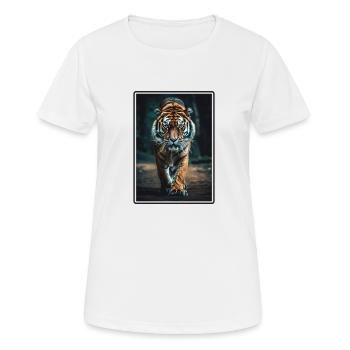 Bengal Tiger King Tiger - Women's Breathable T-Shirt - white - Front - AI Model Female 172 dark (172cm)